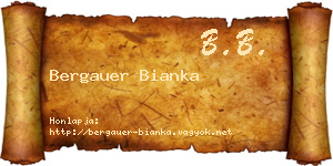 Bergauer Bianka névjegykártya
